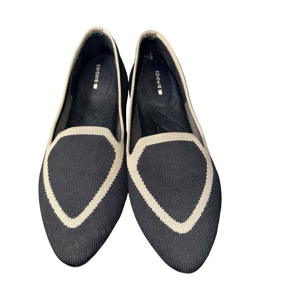 Birdies The Starling Knit Flats Black and Cream Size 8